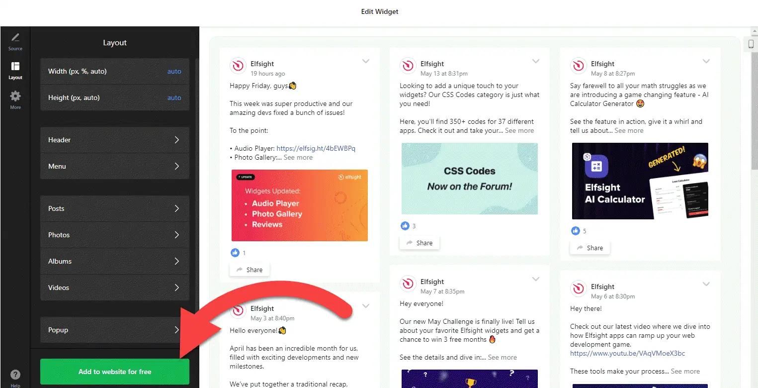 Facebook Feed Widget Generator – Embed Facebook Posts on Your Website