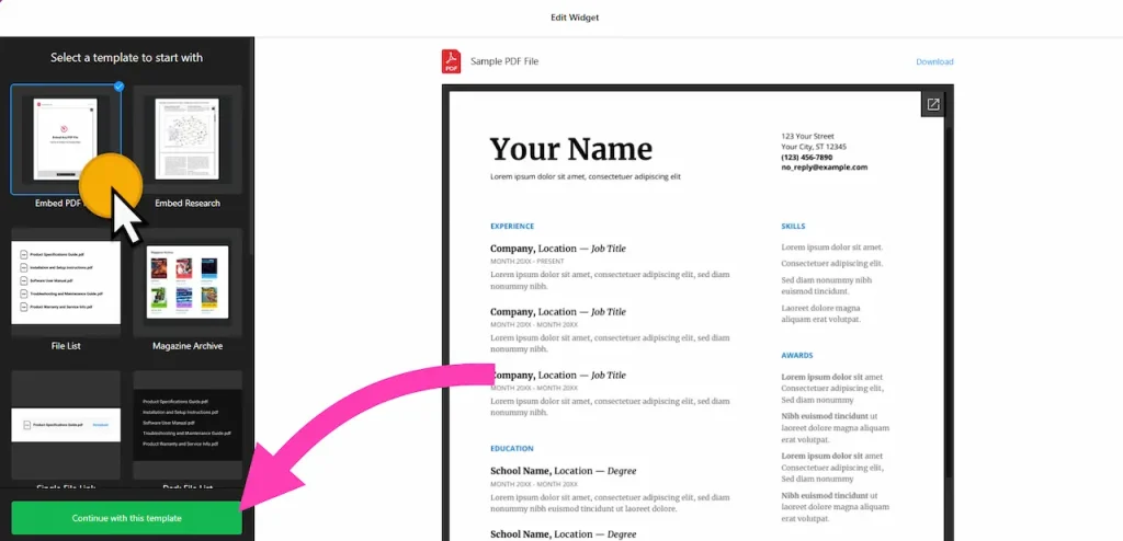 PDF Viewer Widget