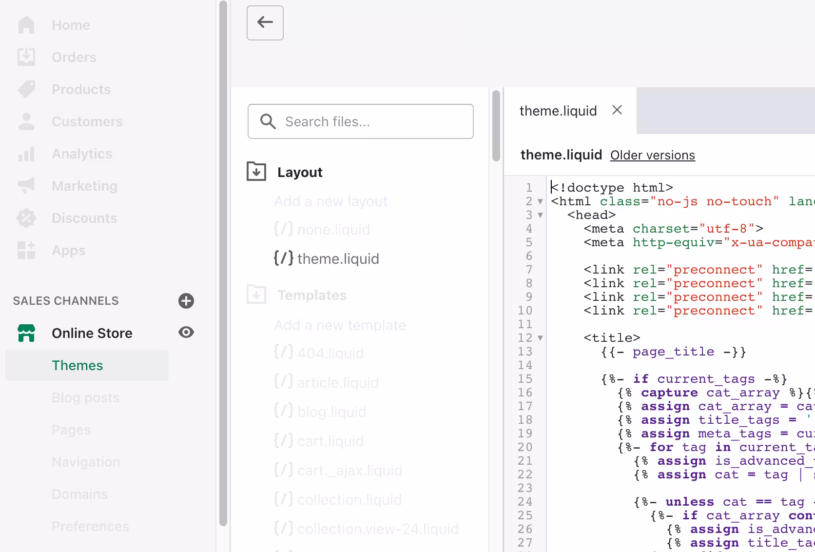 Theme.liquid Shopify