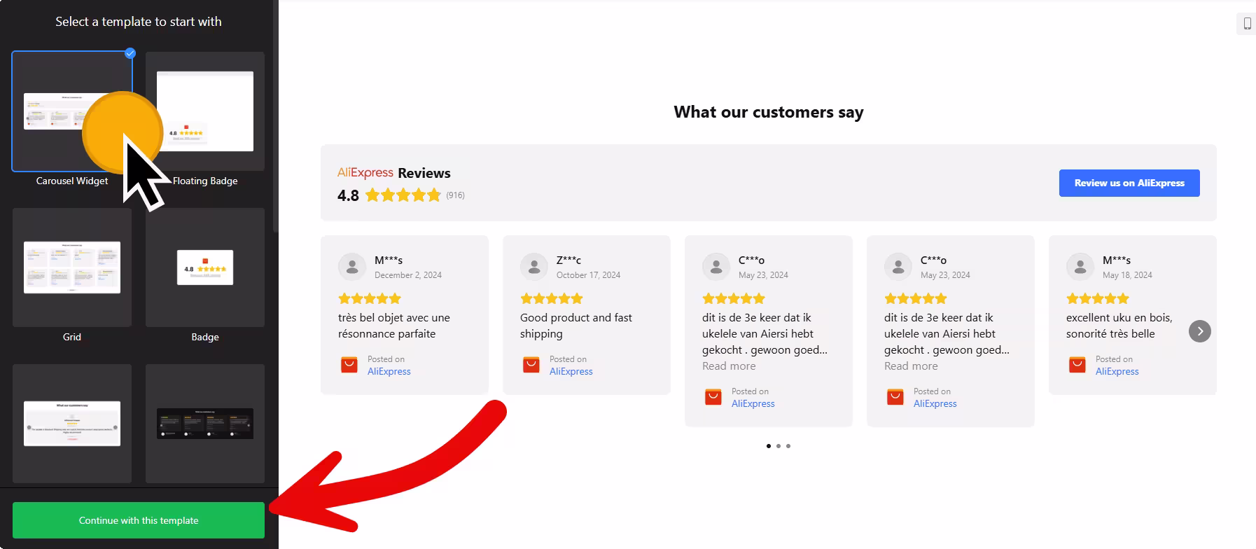 Free AliExpress Reviews Widget Generator: Add AliExpress Product Reviews to Your Website
