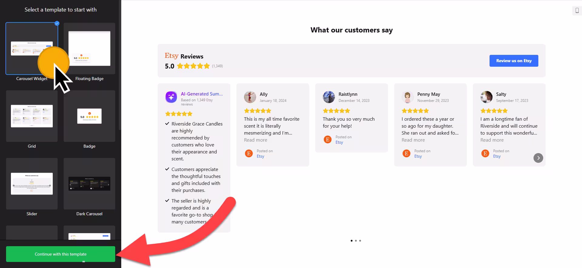 Free Etsy Reviews Widget Generator: Add Etsy Reviews to Your Website