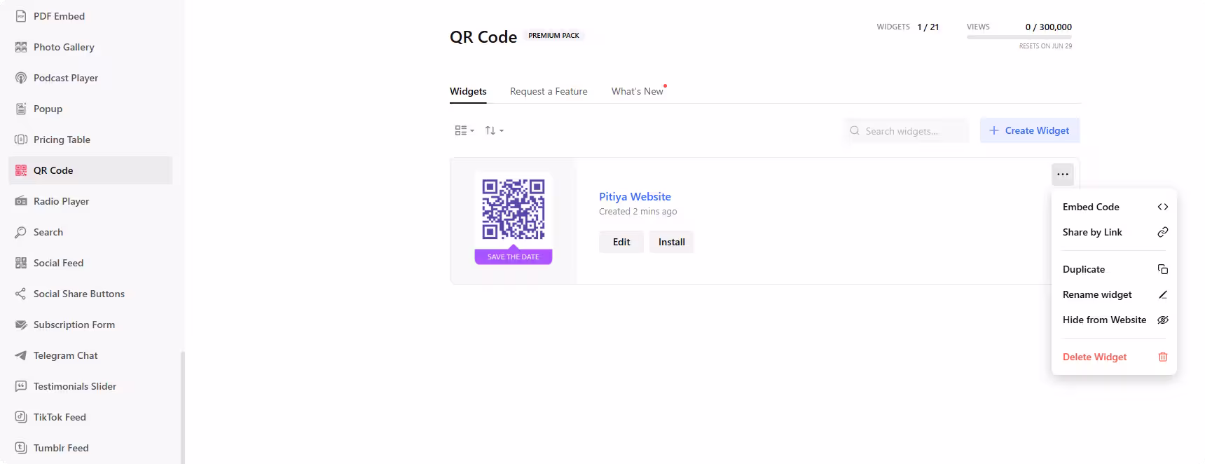 Manage QR Codes