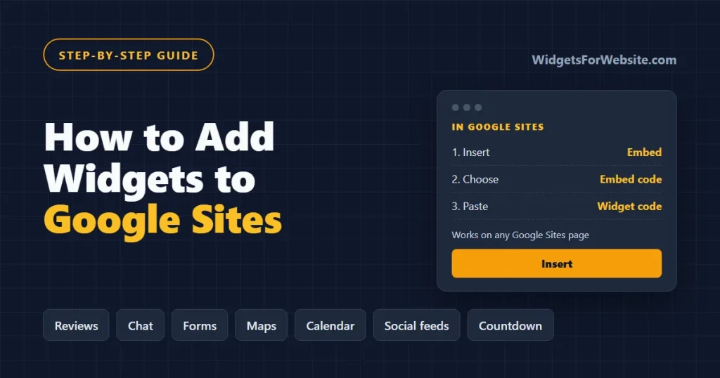 How to add widgets to Google Sites: step-by-step guide